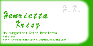 henrietta krisz business card